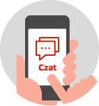 Ekran telefonu ilustrujący rozmowę przez chat