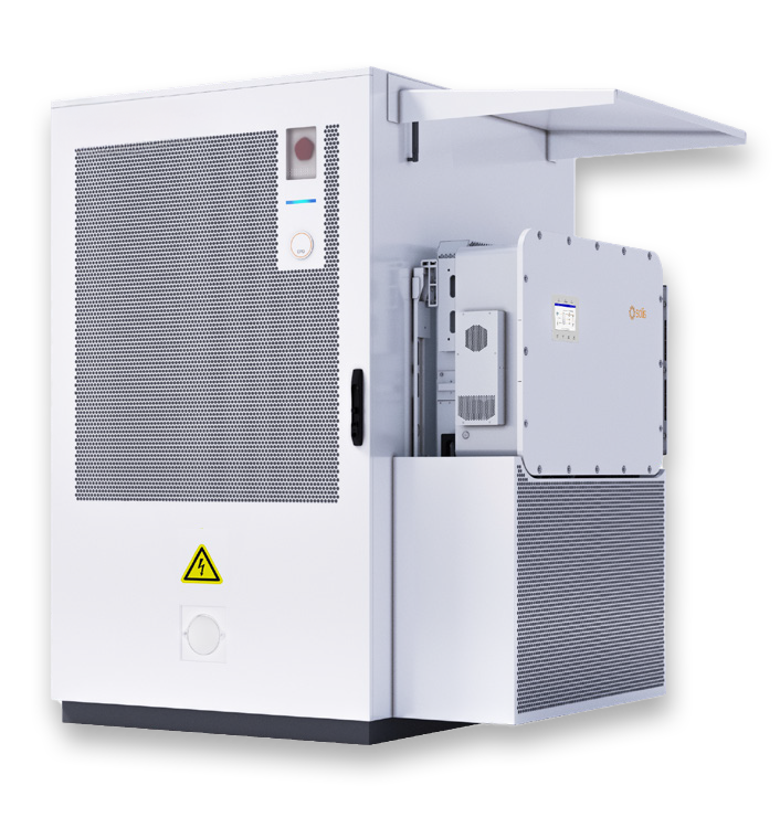 Zdjęcie przemysłowego magazynu energii w formie kontenera